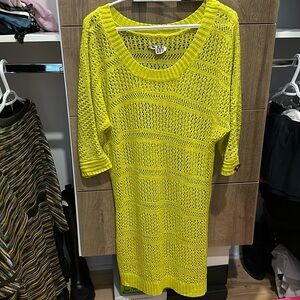 Miss sixty knit dress size small in chartreuse green.